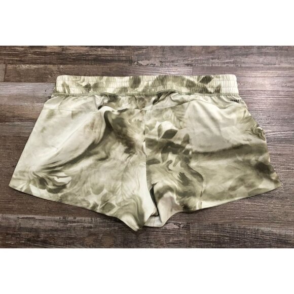 Adidas Aeroready Womens Large Green Own the Run Spray Dye Shorts Athletic - Picture 4 of 6